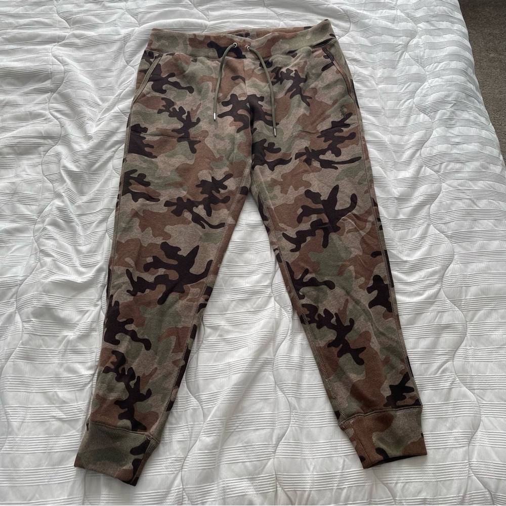 Polo Ralph Lauren Women's Size Medium Olive/Camo Jogger Sweatpants $125 New